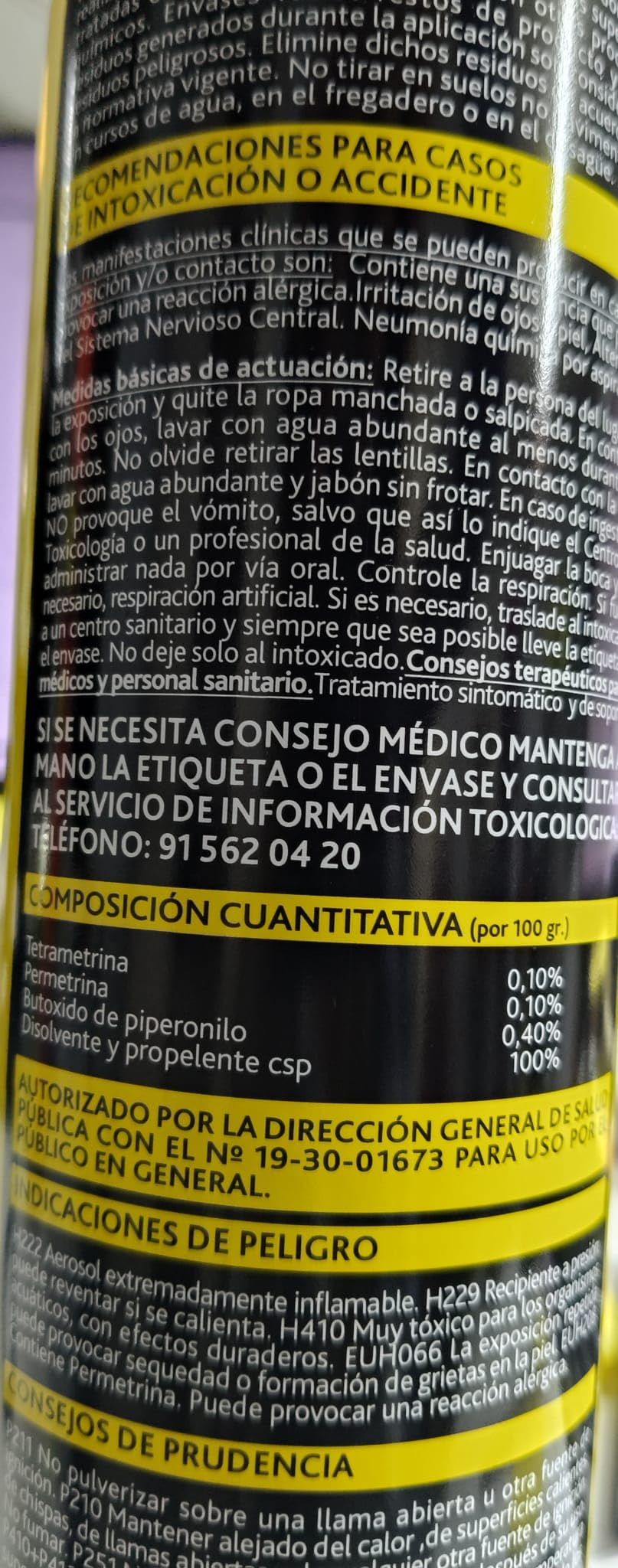Zum Fly C 750ml - Insecticida en aerosal avispas y avisperos. Larga distancia hasta 4 metros. Listo para usar