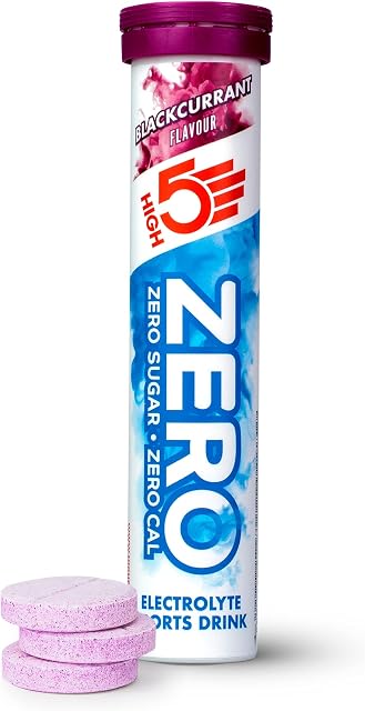 HIGH5 Zero Electrolyte Hydration Tablets Added Vitamin C (Blackcurrant , 20 Count (Pack of 1))