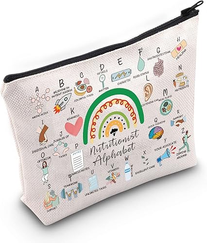 Nutricionista Cosmético Maquillaje Bolsa Dietista Regalo Nutricionista Regalo de agradecimiento Nutricionista RD Regalo de graduación, Nutricionista