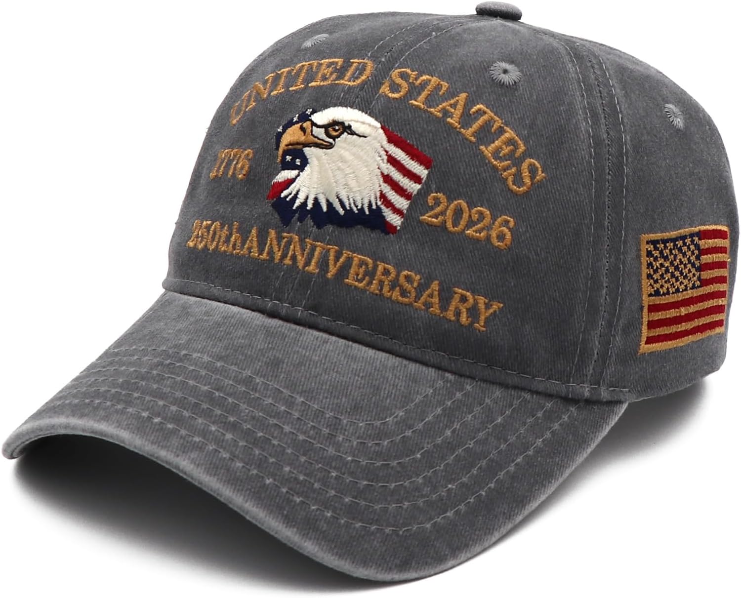 250 Anniversary USA Hat - America 250 Merchandise,250 Year American Anniversary Hat Eagle Patriotic Embroidery Hat - Image 2