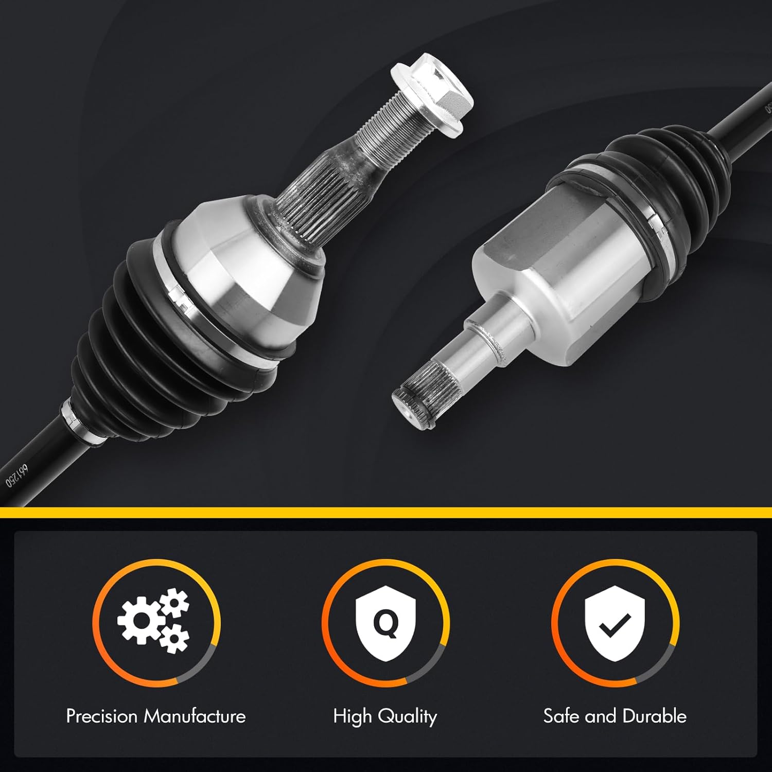 KUSATEC Front CV Axle Shaft Assembly Fit for Buick Allure Century LaCrosse Regal Chevy Impala 2Monte Carlo Venture Oldsmobile Intrigue Silhouette Pontiac Grand Prix Montana, Replace# 66-1255 66-1250