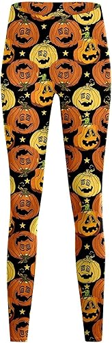 Miniatura 2 de Leggings de Halloween para mujer, talla grande, pantalones de yoga suaves con estampado gráfico, mallas elásticas para entrenamiento, disfraces