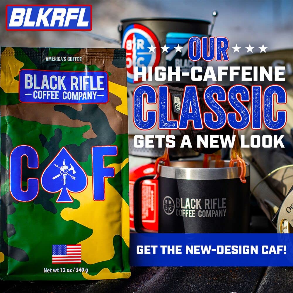 Buy Black Rifle Coffee CAF (Medium Roast, 2x Caffeine) Ground 12 Ounce Bag, Medium Roast Coffee