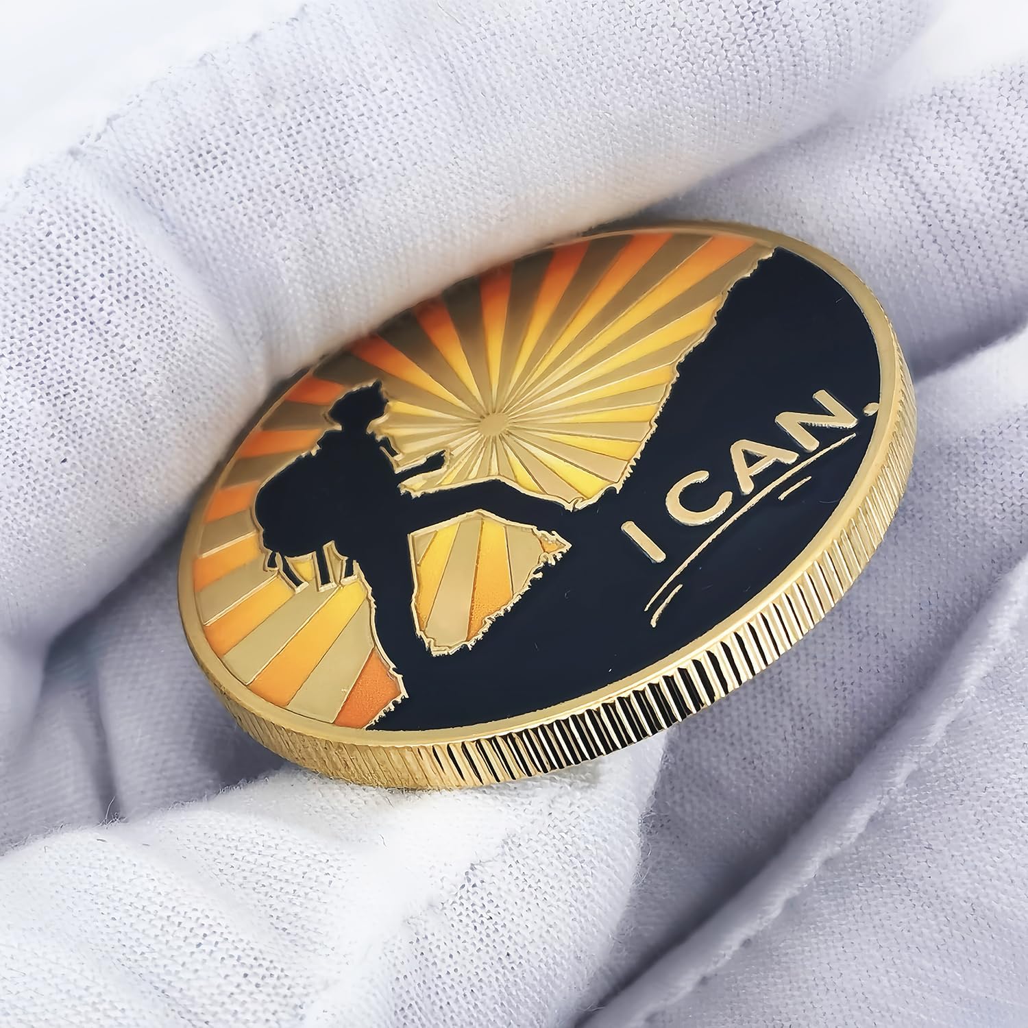 Inspirational Coin Never Give Up Encouragement Challenge Coins I Can Motivational Coin Gifts (Pack of 6)