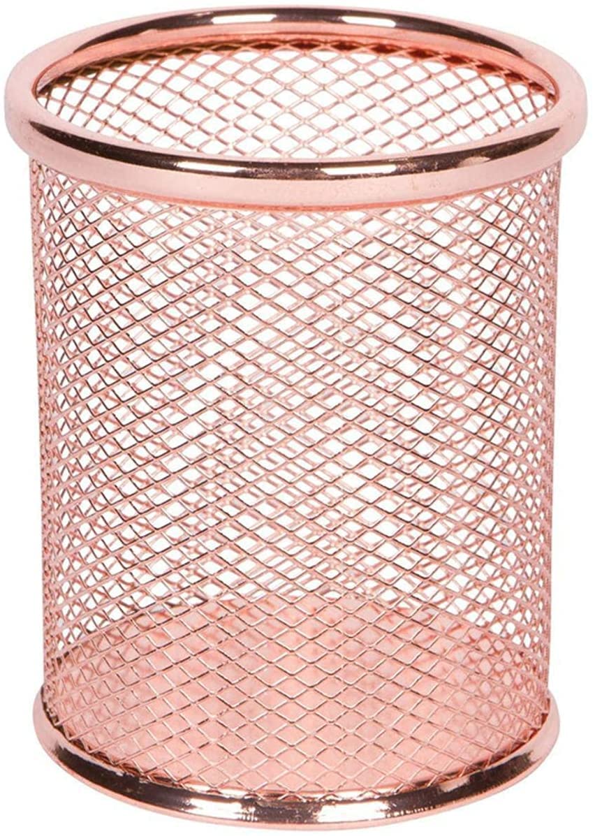 Stifteköcher Stifte Halter Mesh Wire Multifunktionsschreibtisch Pen Organizer Bleistift Cup mit 3 Fächern Schreibwarenhalter for Büro Schulbedarf Schreibtisch-Organizer(Black)