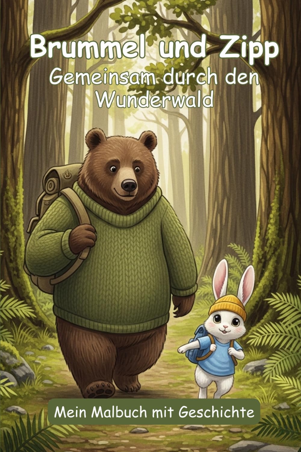 Gemeinsam durch den Wunderwald – Das große Malbuch von Brummel und Zipp: Ein tierisches Abenteuer zum Vorlesen, Entdecken und Ausmalen!