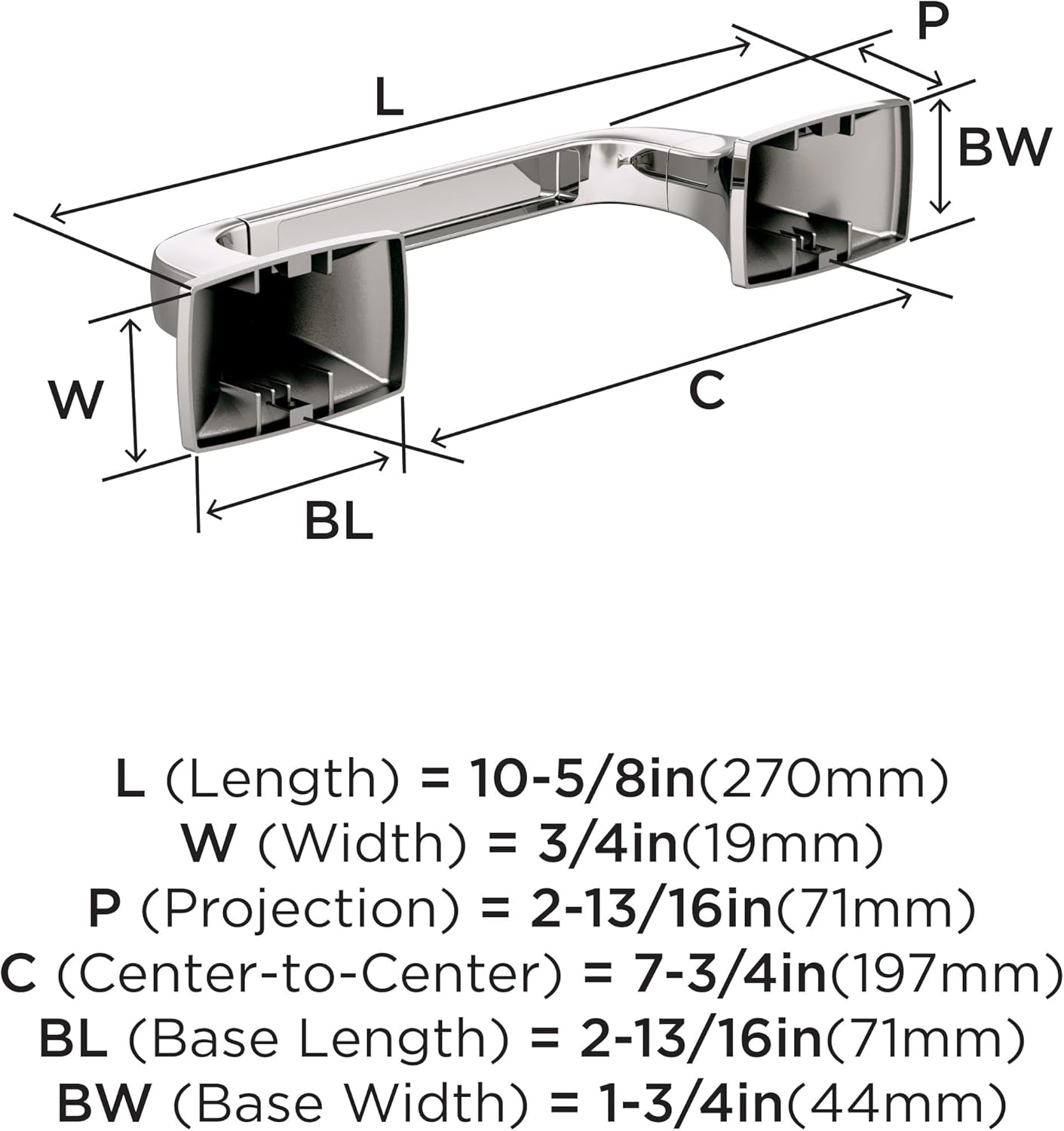 Amerock Highland Ridge Polished Nickel Pivoting Double Post Tissue Holder, BH36011PN
