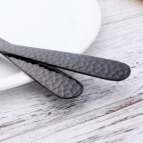 Miniatura 31 de Juego de cuchara y tenedor de ensalada, servidor de ensalada de acero inoxidable de 12 pulgadas, utensilios de servir rojo mágico, paquete de 2