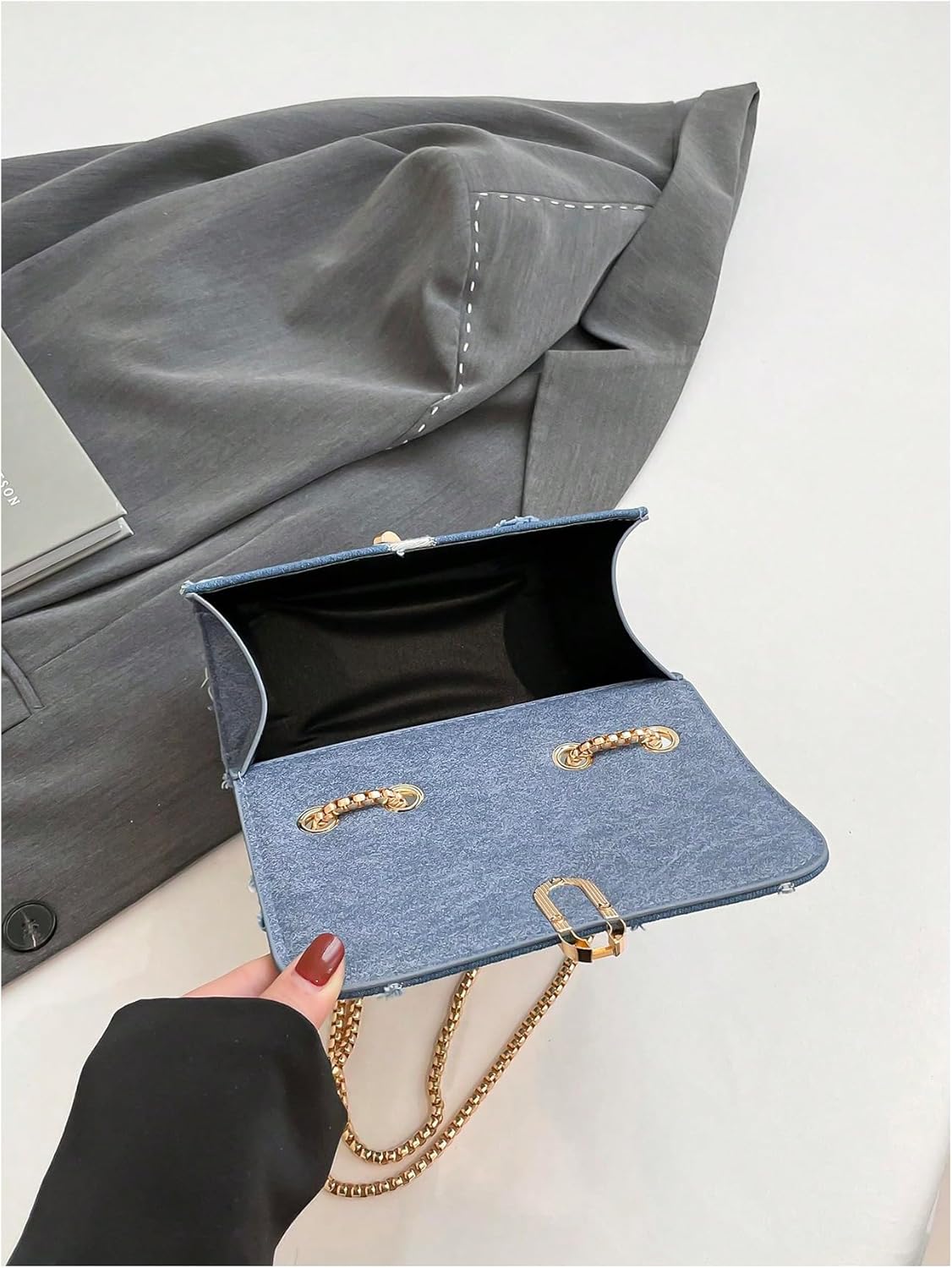 QWINEE Women's Leopard Purse Cheetah Print Purses Y2k Evening Chain Shoulder Bag Clutch - Image 5