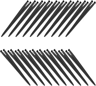 120pcs Drip Irrigation Hose Stakes for Flexible Hose and Drip System Tubing, Plastic Construction with Thickened Design and Textured Surfaces, Compatible with Major Brands,