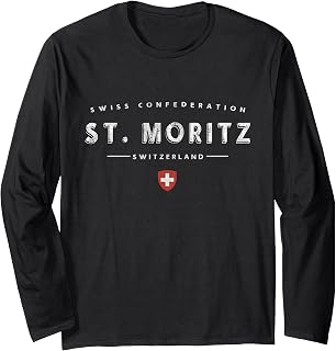 St. Moritz Switzerland Logo - Saint Moritz Switzerland Long Sleeve T-Shirt