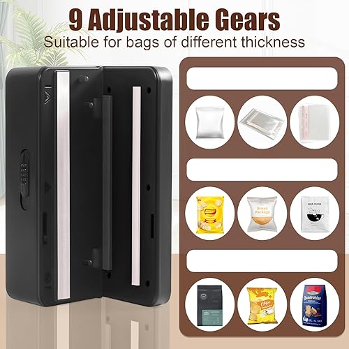 Miniatura 5 de Mini sellador de bolsas, bolsas de papas fritas, taponadora de sellado térmico, sellado térmico y cortador de bolsas de plástico, sellado térmico y