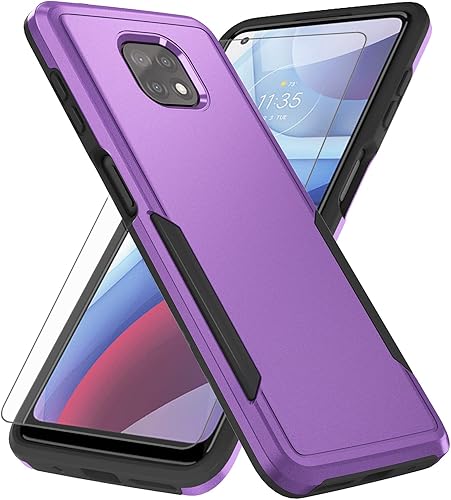 Miniatura 1 de Asuwish Funda protectora para Moto G Power 2021 con protector de pantalla de vidrio templado y delgada híbrida de cuerpo completo, accesorios para