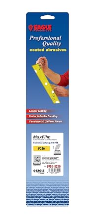 MaxFilm Ultra Premium File Sheets Job-PAK, 70x402mm, P220, Multi-Hole, Hook & Loop, 5 Sheets