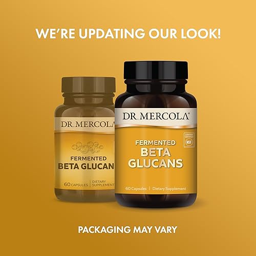 Miniatura 2 de Dr. Mercola Beta glucanos fermentados, 30 porciones (60 cápsulas), suplemento dietético, apoyo inmunológico, sin OMG, contenido certificado por NSF