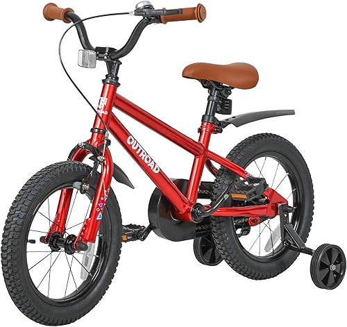 Betterland Bicicleta plegable para niños, bicicleta para niños de 141618 pulgadas con ruedas de entrenamiento y frenos de mano duales, bicicleta