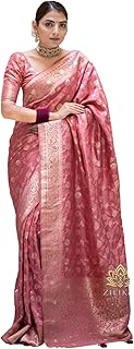 c j enterprise Women's Pure Kanjivaram Soft Silk Saree Banarasi Style Sarees For Wedding With Blouse Piece (Pari-165)-picture-16