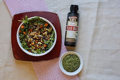 Miniatura 8 de Barlean's Aceite de linaza orgánico líquido de semillas frescas de lino prensadas en frío, 7,640 mg ALA Omega 3 Suplemento de ácidos grasos