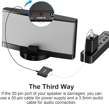 ZIOCOM 30 Pin Bluetooth Adapter Receiver for Bose iPod SoundDock