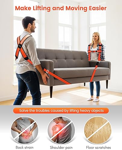 Miniatura 2 de Ytonet Correas móviles, sistema de elevación y movimiento para 2 personas, correas acolchadas en forma de X para dispositivos de elevación, correa