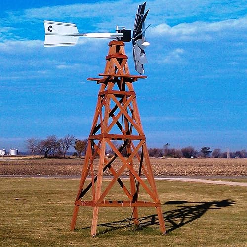 Outdoor Water Solutions Red Cedar Aeration Windmill - 16 Foot
