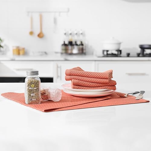 Miniatura 211 de Kitinjoy - Paños de cocina 100% algodón, paquete de 6 paños de cocina ultra suaves y absorbentes para secar platos, toallas de cocina de secado