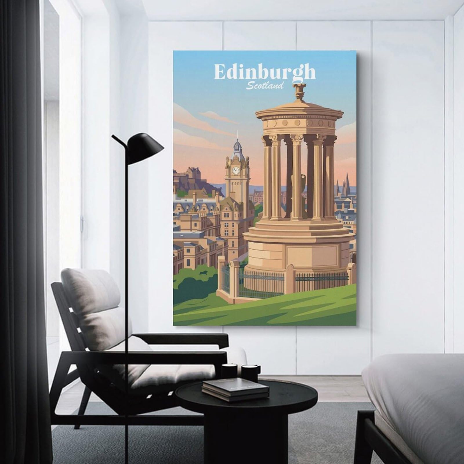 Junmoney Unframe-Style-15-1 Edinburgh Scotland Home Decor Wall Art 20X30inch(50X75cm), For Lounge, Study, Hallway Or Flat Walls, Stylish Home Artwork For Focal Walls