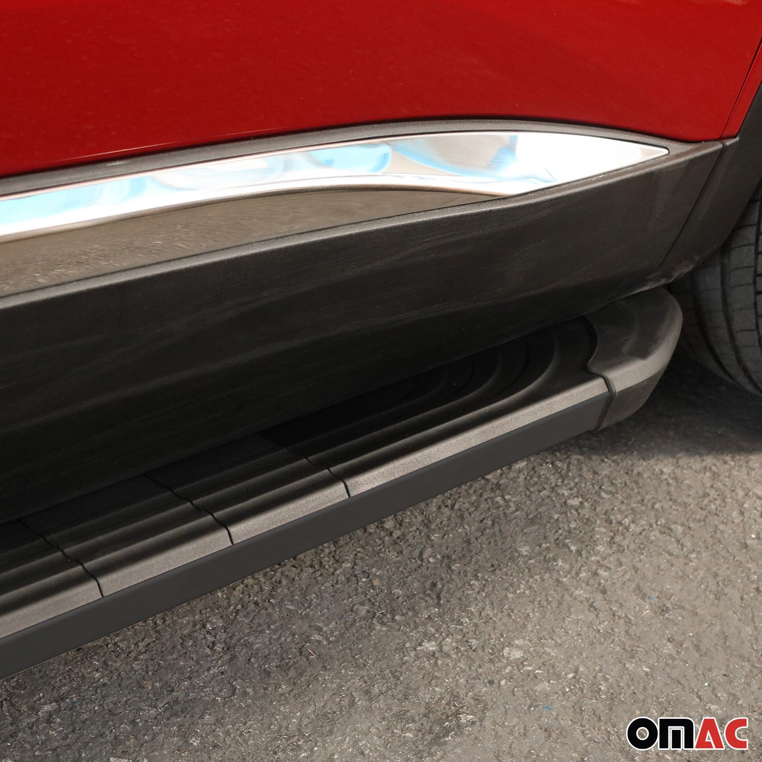 OMAC Marchepied latéral - Compatible avec Range Rover Vogue 2001-2012 - Supports en aluminium - Accessoire de décoration de voiture - Noir