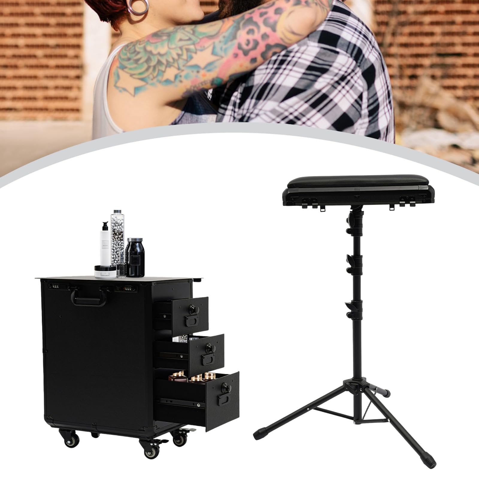 Vielseitiger Transportkoffer 3-TLG | Leise Rollen & Kombinationsschloss | Ideal Für Makeup & Haarstyling
