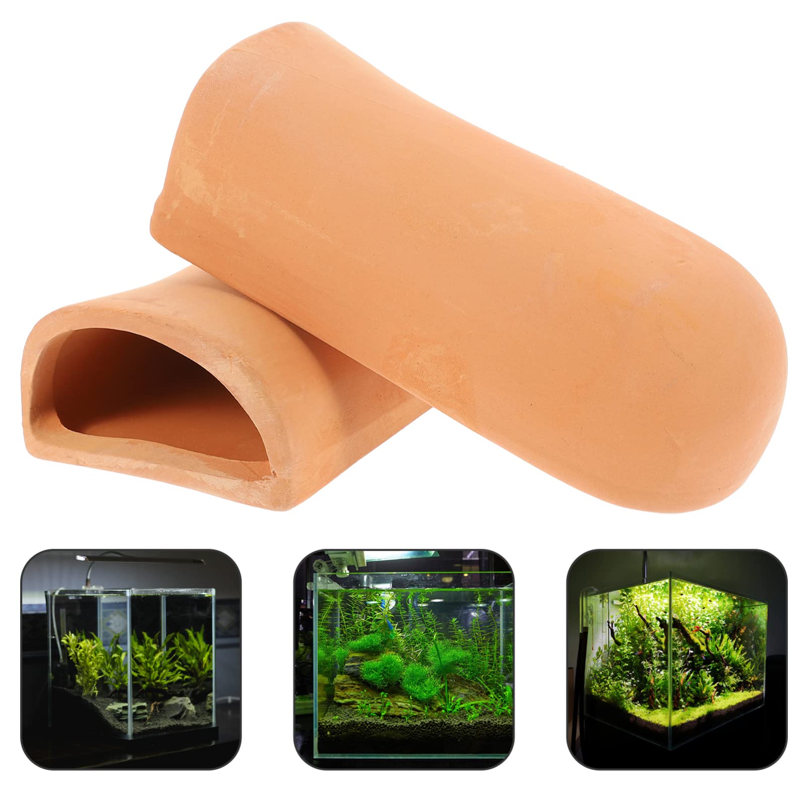 Kisangel Aquarium Unterschlupf Röhren 5 Sätze Fischbrutkasten Aquarium Ornamente Versteck Ornamente Großes Set Höhle Kleines Aquarienpflanzen Aquarien 2 Stück * 5