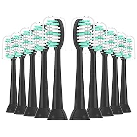 XIAOHEAD Replacement Toothbrush Heads 10 Pack for AquaSonic Black Series and Vibe Series Electric Toothbrush