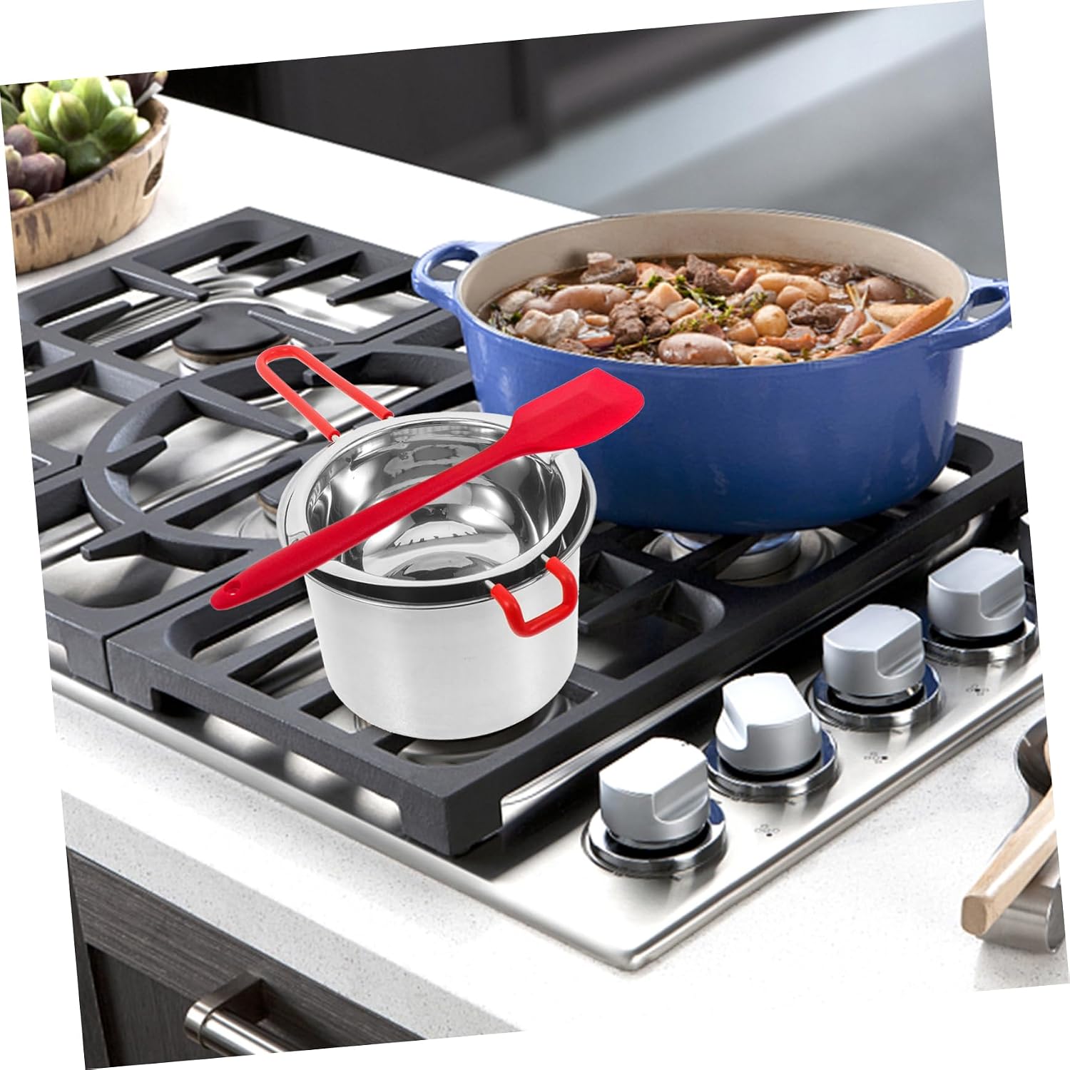 Stainless Steel Double Boiler Melting Pot 600ml with Spatula