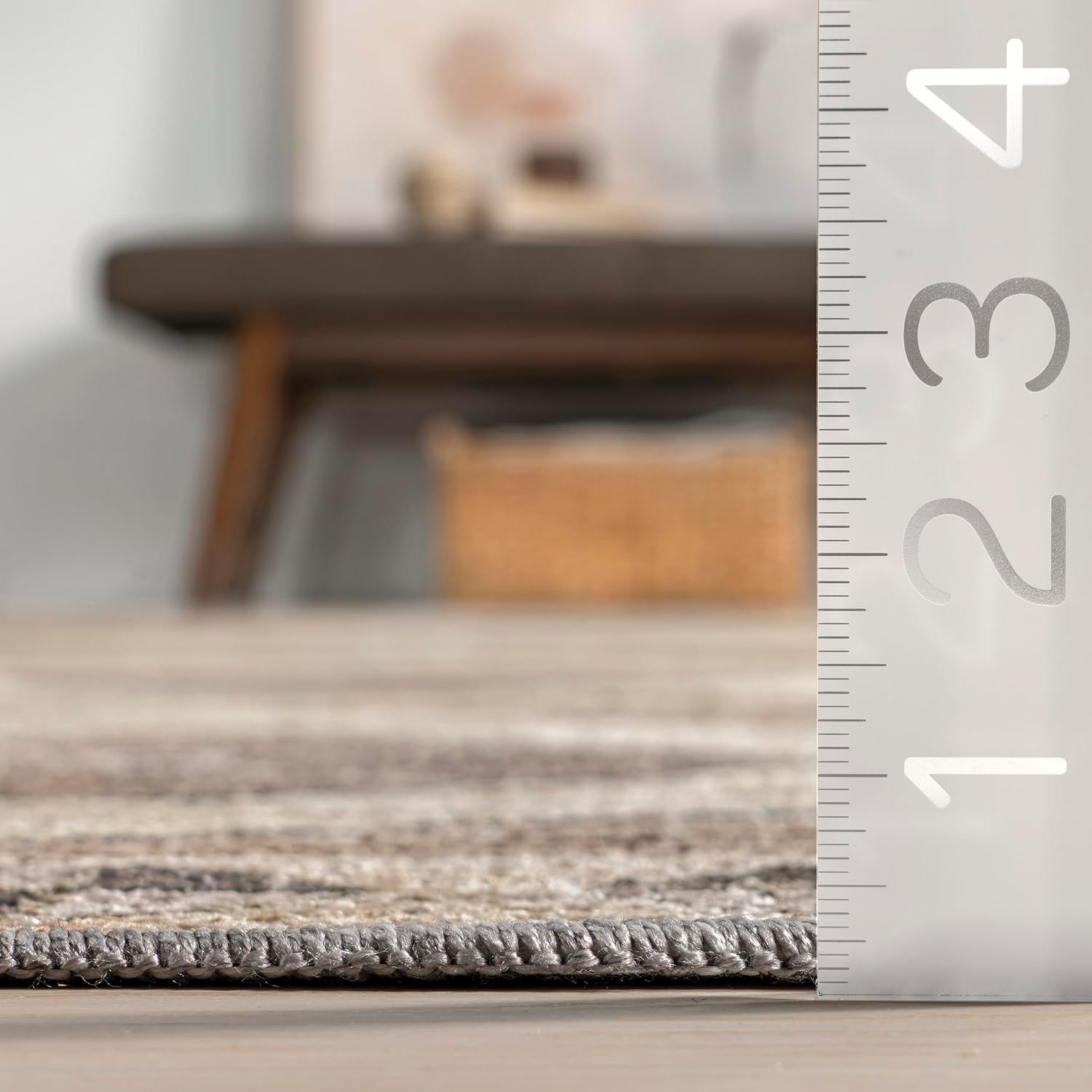 Rugs USA Fennel Light Brown, 3'3" x 5', Jute, Diamond, Soft and Cozy, High Traffic, Stain Resistant, Easy Clean, Durable, Machine Washable Area Rug for Bedroom, Living Room, Dining, Den, Foyer