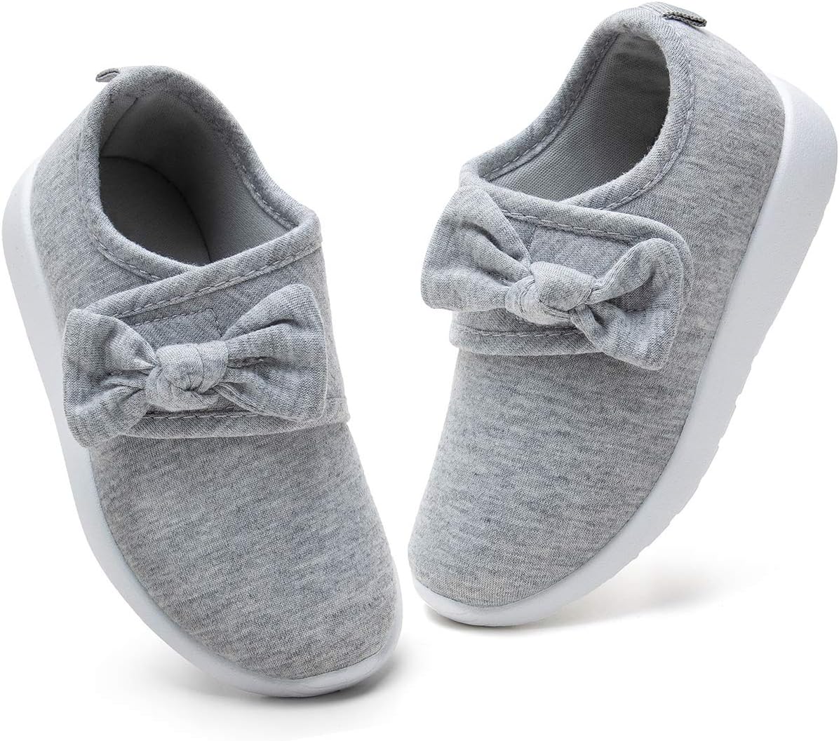 Toddler Shoes Girls Slip On Walking Shoes Comfort Sneakers Light Grey 12 M US Toddler/Littler Kid