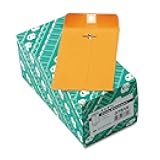 4 x 6-3/8 Clasp Envelopes, Clasp and Gummed Closures for Storing or Mailing, 28 lb Kraft, 100 per Box (QUA37815)