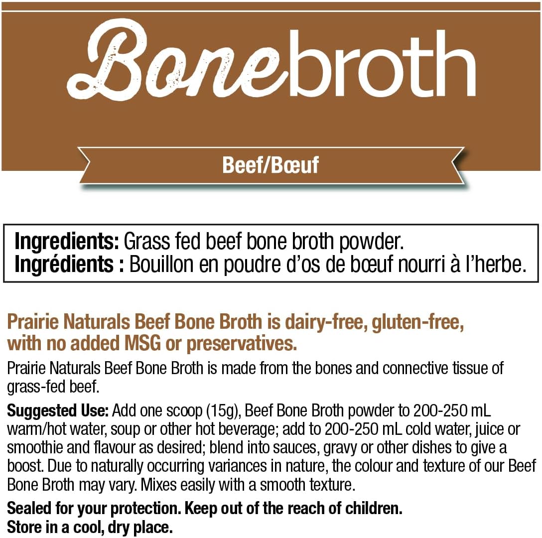 PRAIRIE NATURALS Organic Beef Bone Broth Protein, 300 GR