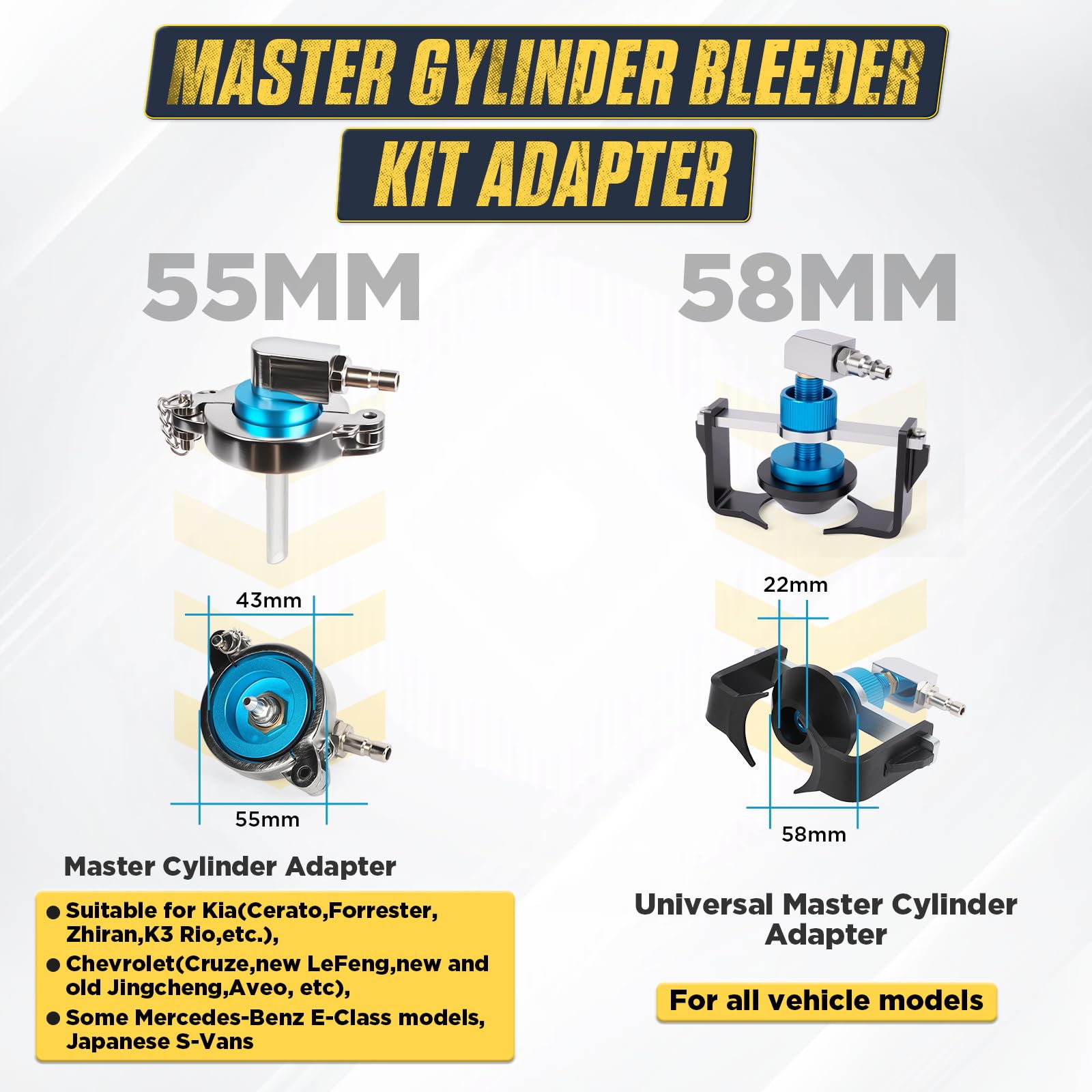 Spurgo freni 3L Dispositivo per la sostituzione del liquido freni Set di spurgo freni per auto con contenitore di aspirazione da 1 litro 4 adattatori e adattatore universale per spurgo freni