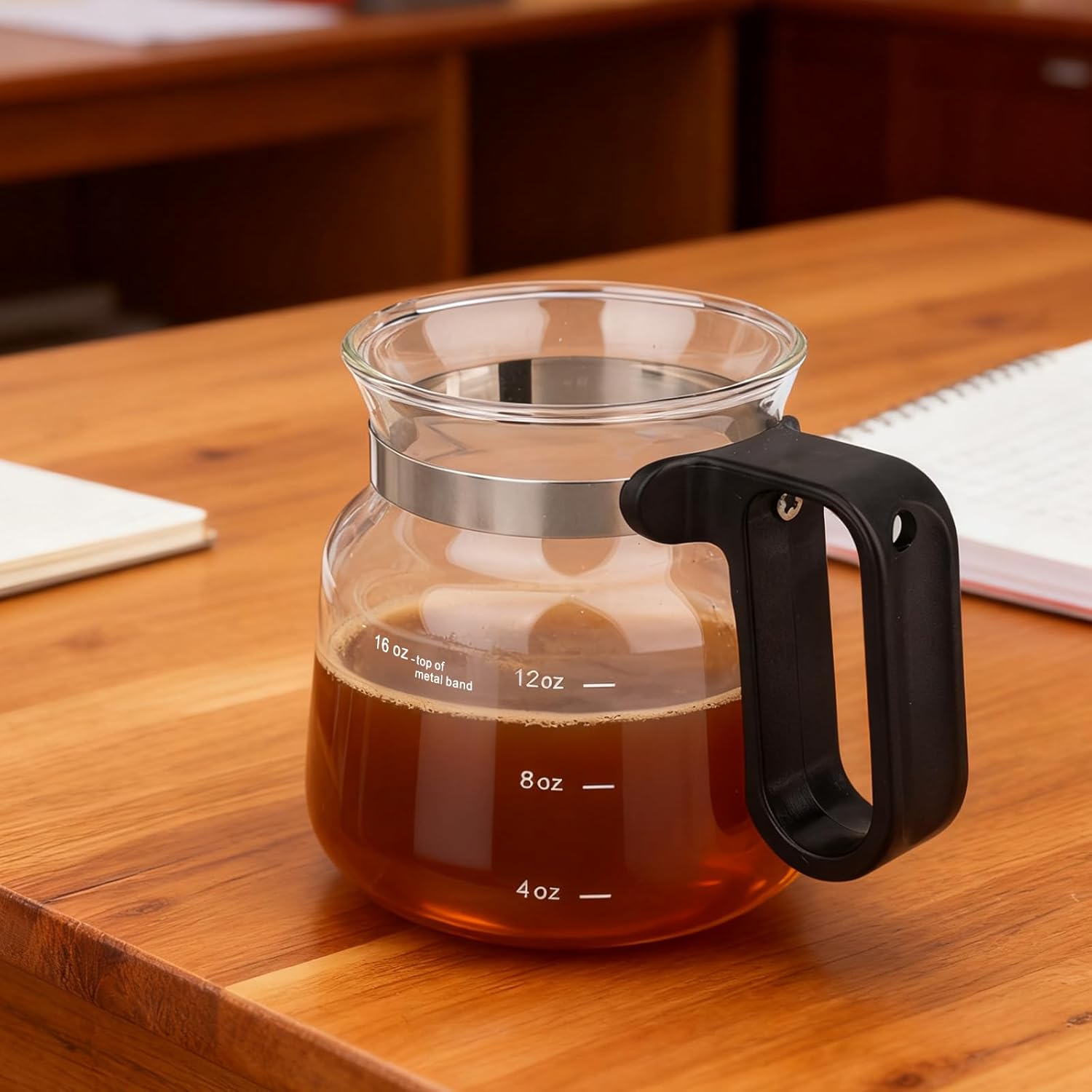 16oz Coffee Pot, Novelty Mini Coffee Pot Mug with Spill-Proof Lid & Handle Dishwasher Safe Drink Kettle for Home Office Use or Tea Milk Juice Drinking Cup - Image 6