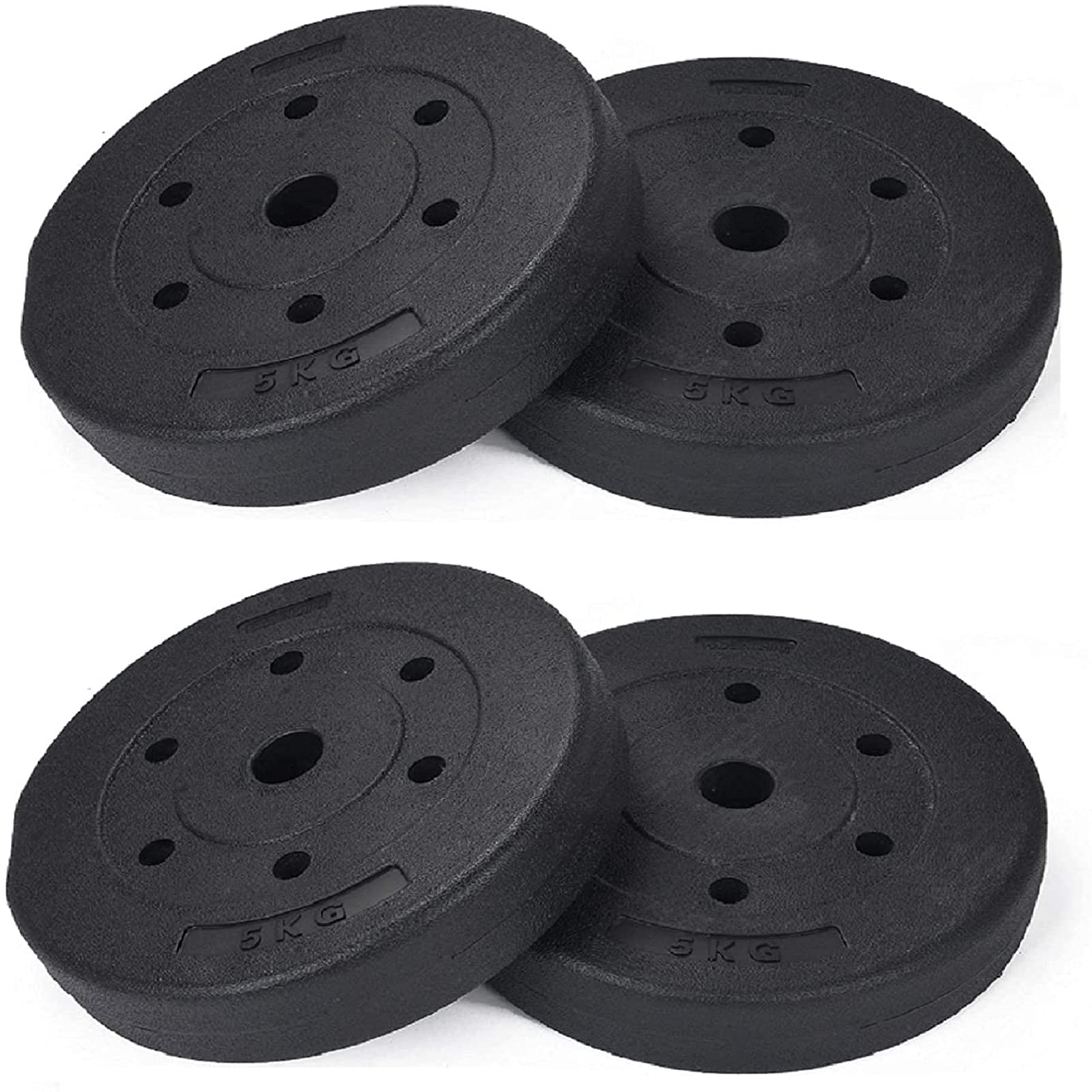 Trintion 4x5kg Weight Plates Dumbbells Weight Lifting Vinyl Weight Lifting Plates Body Building for Body Fitness Perfect Home Gym Equipment — image 1