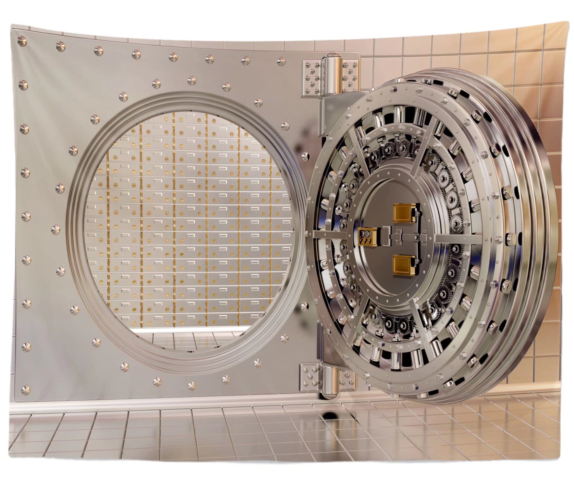 CORFOTO 7x5ft Bank Vault Door Backdrop Bank Vault Door