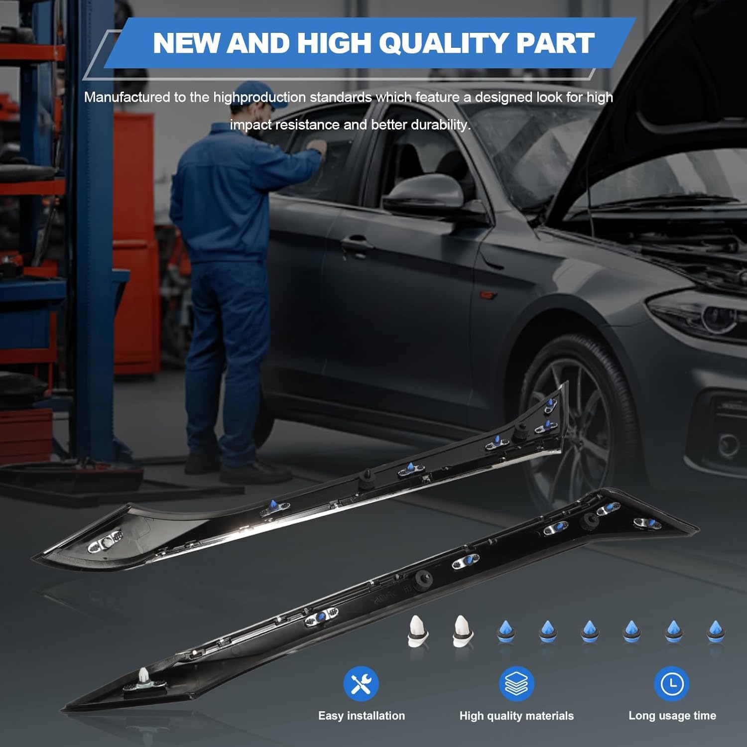 2PCS Left & Right Rear C- Pillar Trim Molding Fits for Maxima 2016 2017 2018 2019 2020 2021, Windshield Pillar Trim, OE#78872-9DD0A 78872-9DJ1A