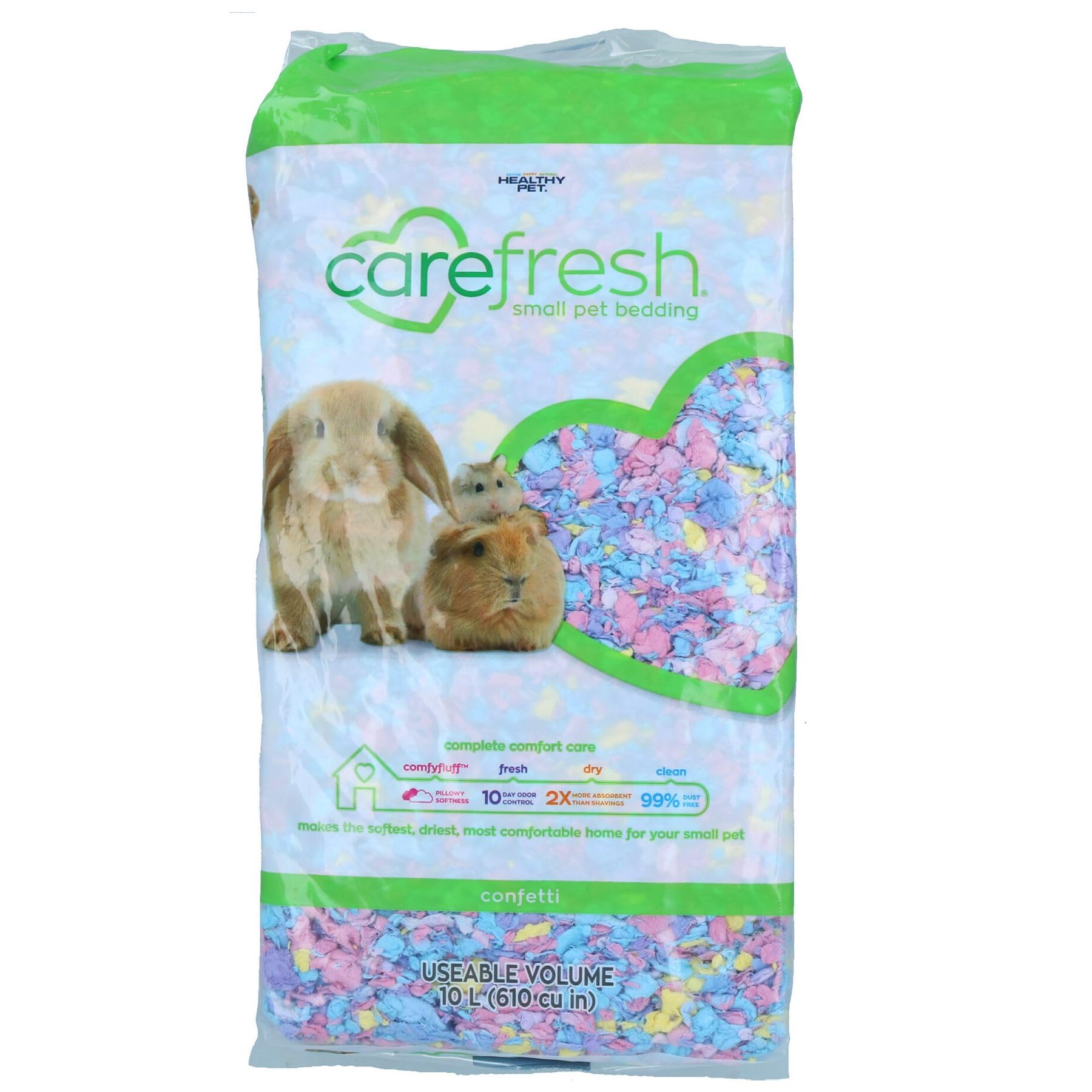 AB Tools 3pk Confetti - Ropa de cama para animales pequeños (10 L, 99% libre de polvo)
