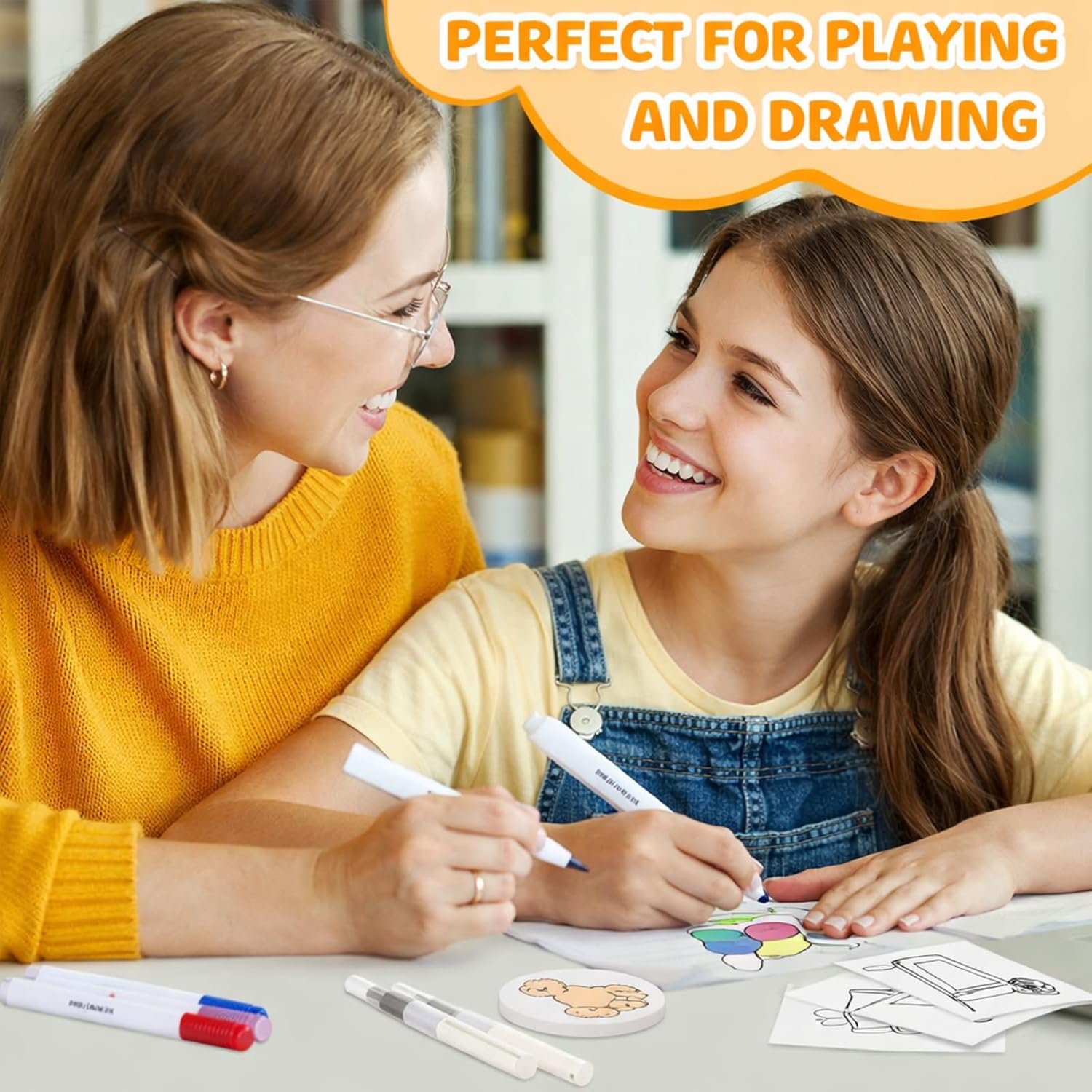 Humyoun 68 Pcs Magic Foam Texture Painting Kit Magic Puffy Paint Include 12 Colors Acrylic Markers Pen and 6 Water Brush for DIY Painting Art Craft Party Supplies