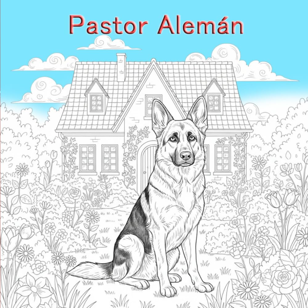 Pastor Alemán: Un hermoso libro para colorear para amantes de los perros