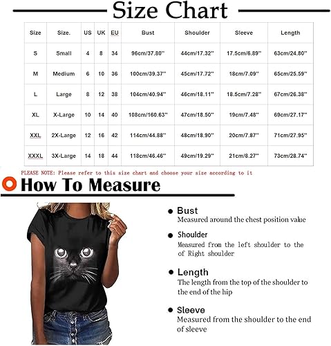 Miniatura 2 de Blouses for Women Casual, Womens Summer Cute Printed T-Shirt Short Sleeve Tops Fashion Boho Tee