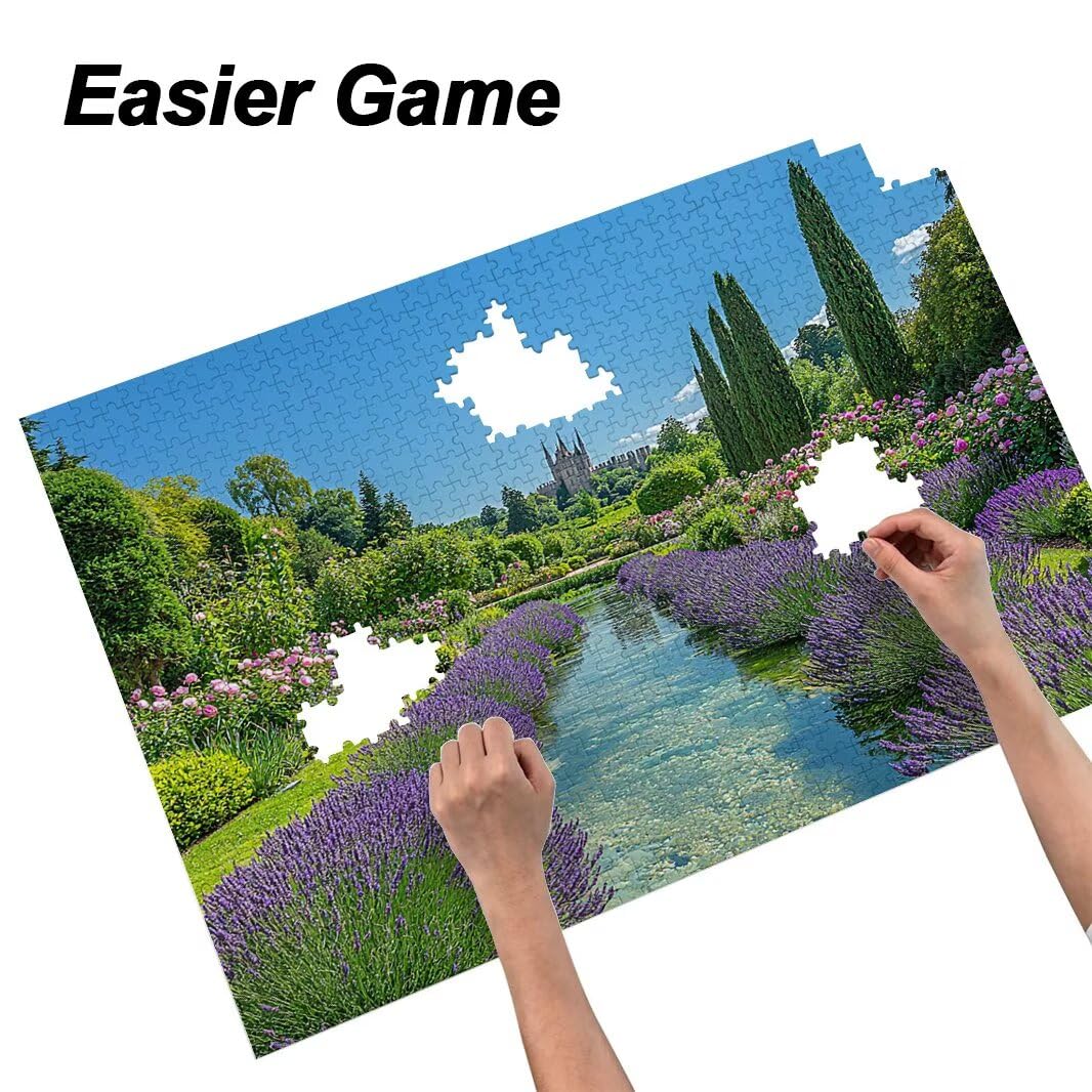 Puzzle 1500 Pezzi, Puzzle Lavanda per Adulti, 87x57cm, Compact Box -4756