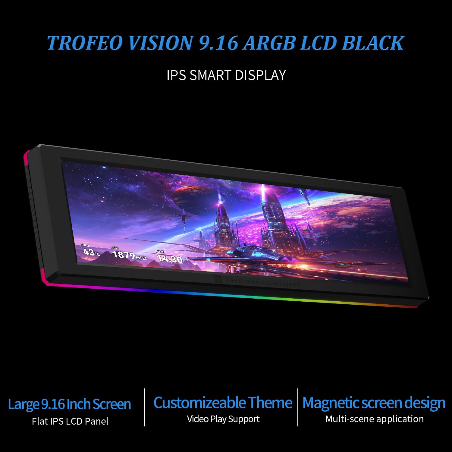 Amazon.co.jp: Thermalright Trofeo Vision 9.16 ARGB LCD ブラック