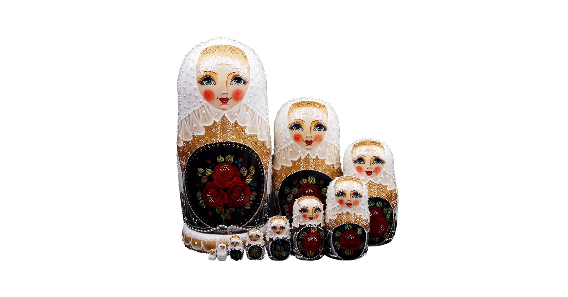 しろ 人形と両手 Amazon.co.jp: 絶妙なロシアのマトリョーシカ、ホワイトの豪華な
