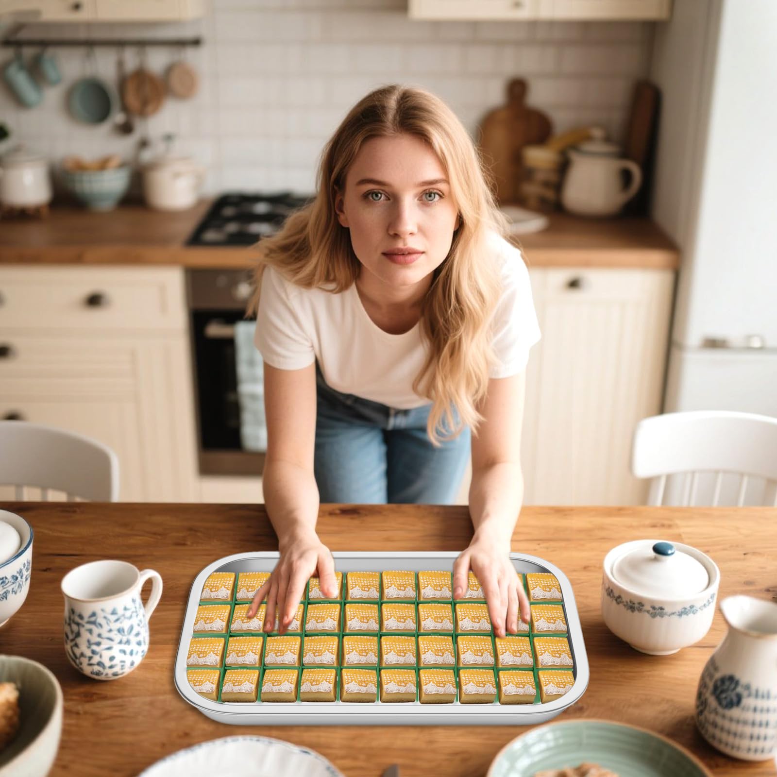 5 Sets Gefriertrockner-Schalen-Trennwände für Harvest Right, Mittelgroße Lebensmittel-Schalen-Trennwände mit Reinigungsbürste für Süßigkeiten Obst Gemüse Gefriertrockner-Zubehör