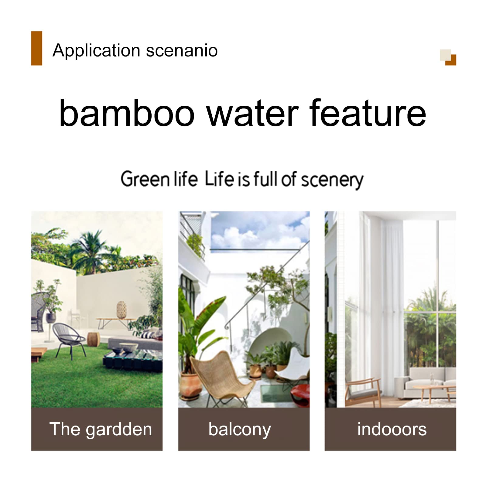Fuentes De Agua Para Jardín: Bebedero Para Pájaros, Fuente De Bambú, Sistema De Filtración Y Bombeo Con Tubería De Bambú, Sistema De Circulación De Agua Escénico, Balsa De Bambú De 55 Cm De Largo.